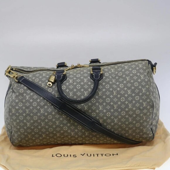 LOUIS VUITTON Monogram Idylle Speedy Voyage Boston Bag Navy M56706 LV Auth 29508 - Picture 2 of 15